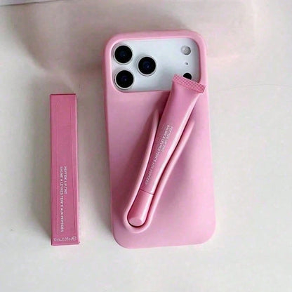 1-Piece Silicone Phone Case With Holder For IPhone 17 Pro Max 16/15/14 Pro, Soft Touch Matte Back Cover, Shockproof & Anti-Fingerprint Protective Case