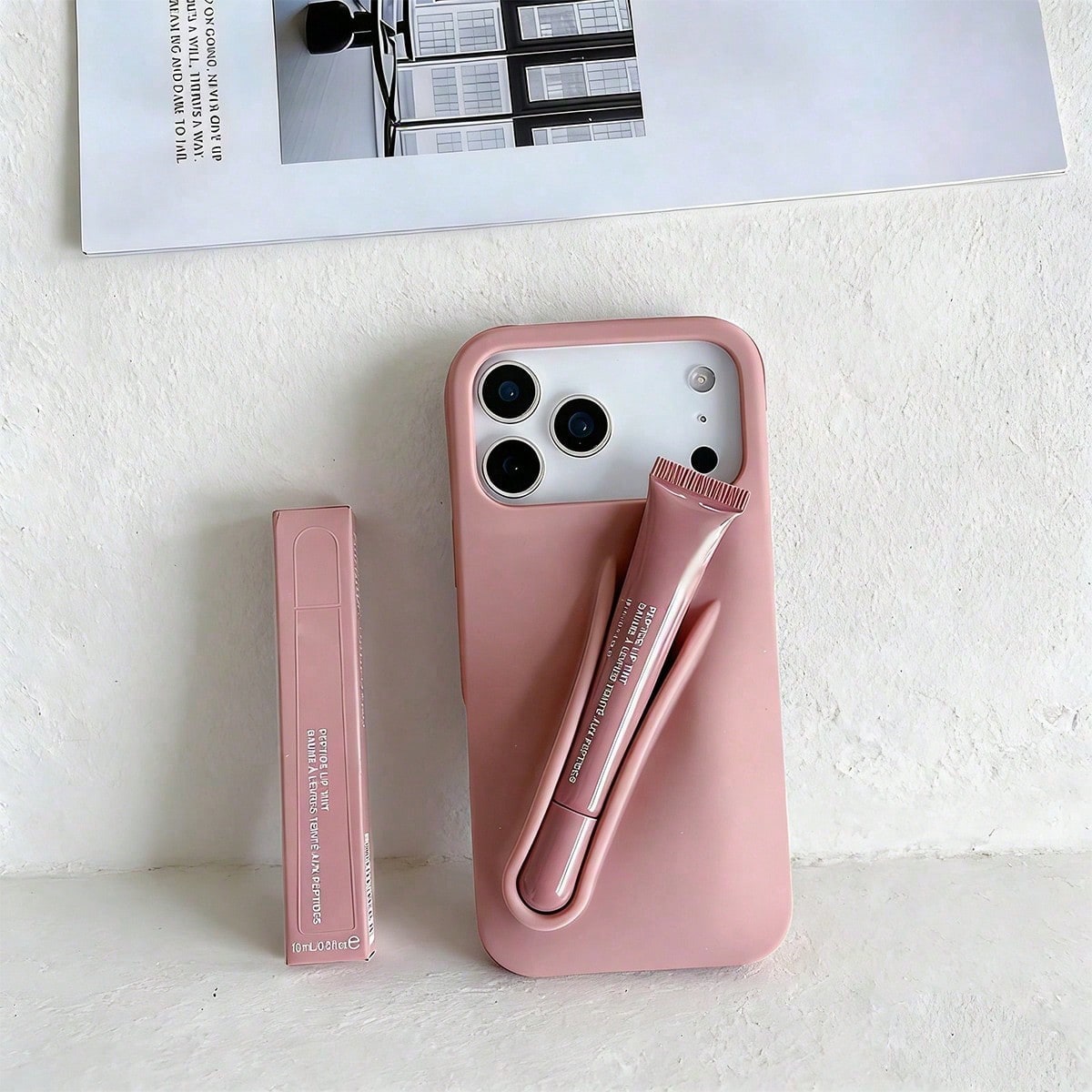 1-Piece Silicone Phone Case With Holder For IPhone 17 Pro Max 16/15/14 Pro, Soft Touch Matte Back Cover, Shockproof & Anti-Fingerprint Protective Case