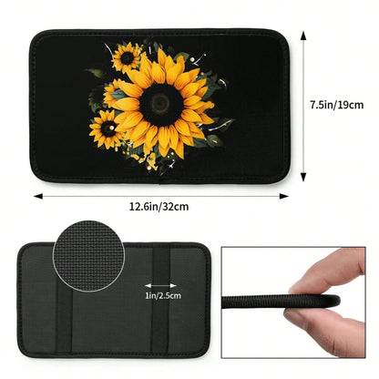 1-Piece Sunflower Bouquet Universal Car Dashboard Cover, Dreamy Cartoon Design, Premium Dashboard Protector, Armrest Box Storage Compartment, Stylish Interior Upgrade,Car Acessesories,Car Acessesories