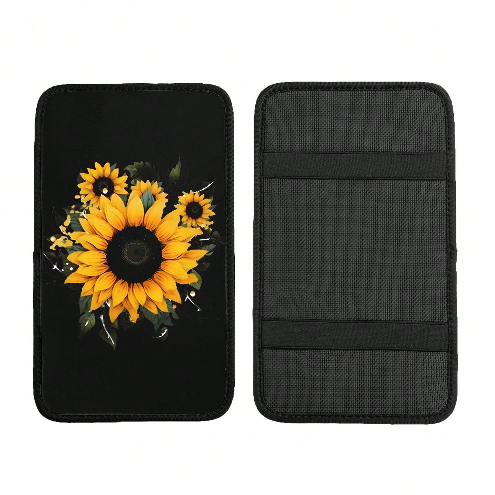 1-Piece Sunflower Bouquet Universal Car Dashboard Cover, Dreamy Cartoon Design, Premium Dashboard Protector, Armrest Box Storage Compartment, Stylish Interior Upgrade,Car Acessesories,Car Acessesories