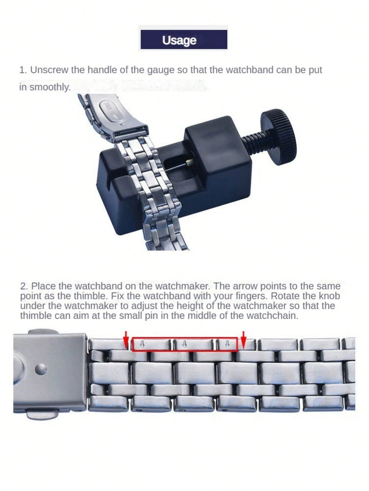1 Piece Watch Changer, Steel Strip Adjustment Tool, Mini Small Scale Watch Changer, Clock Tool, Watch Accessory