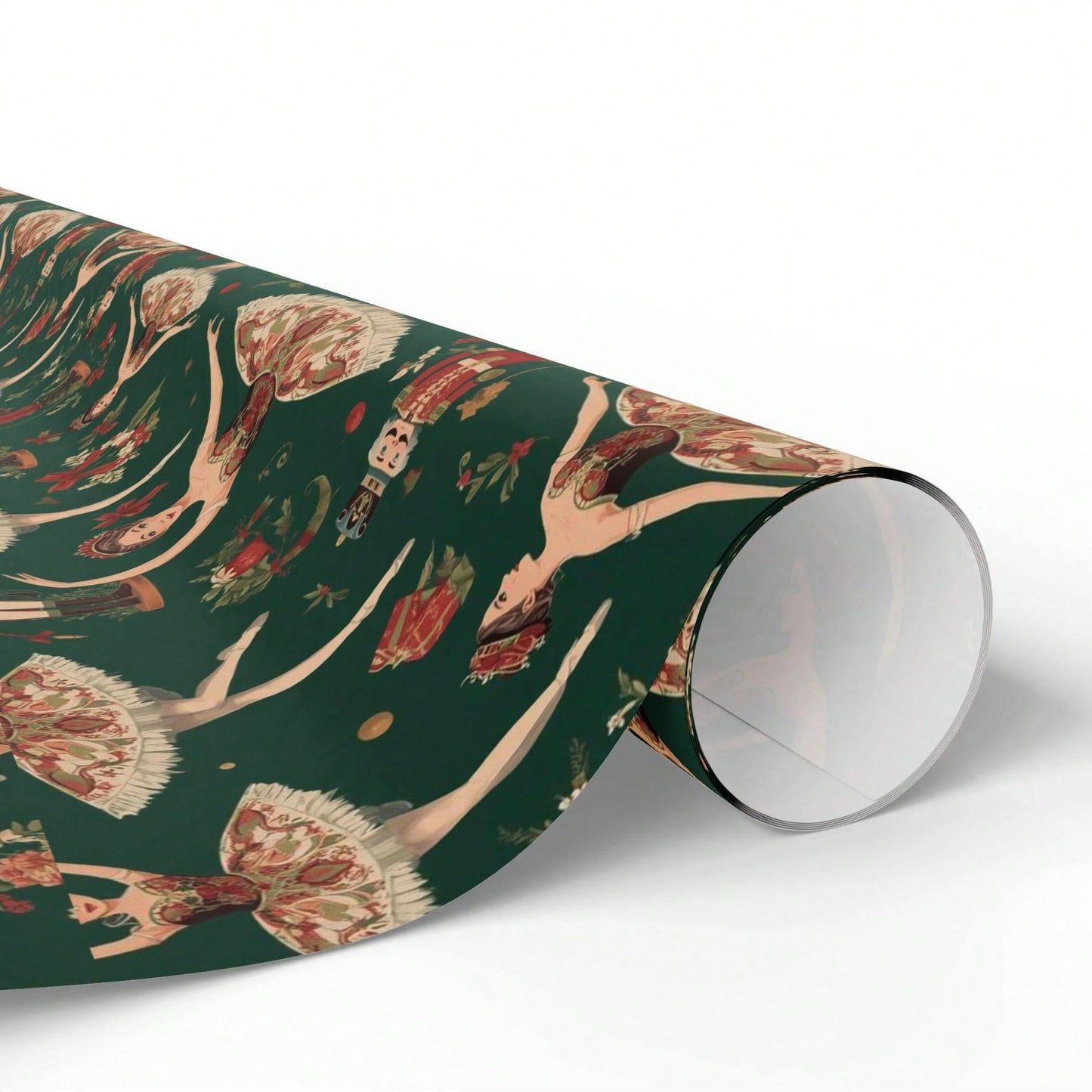 1 Roll- 58*23inch- Classic Nutcracker Ballerina Wrapping Paper- Timeless Christmas Wrapping Paper- Ballet Nutcracker Christmas