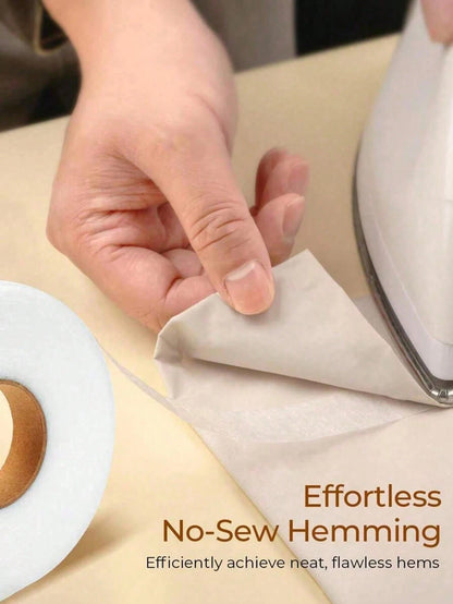 1 Roll Double-Sided Adhesive Interlining, Adhesive Fabric, Non-Woven Hemming Tape, Suitable For Garment Accessories, Also For Curtains, Trouser Length Trimming And Craft Making, Easy To Use And No Sew