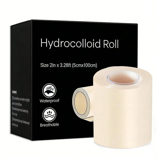1 Roll Hydrocolloid Roll, Scar Concealing Patch, Large Hydrocolloid Patch, Self-Adhesive, Super Absorbent, Flexible And Waterproof, DIY Size, 5cm*100cm
