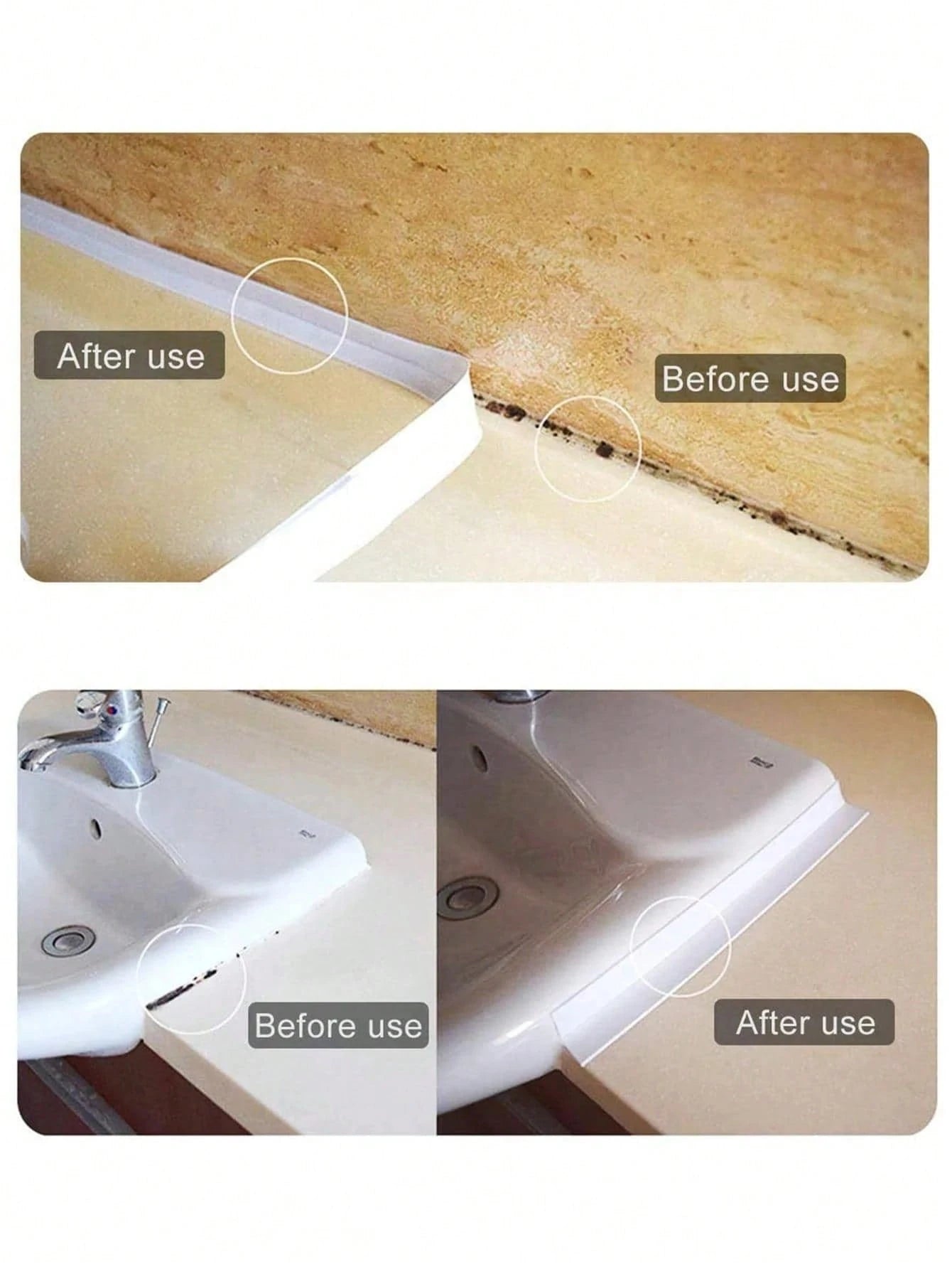 1 Roll White Waterproof Caulk Tape, Sealing Tape, Bathroom And Kitchen Sealant Home Bathroom Decor Fall Decor Back To School