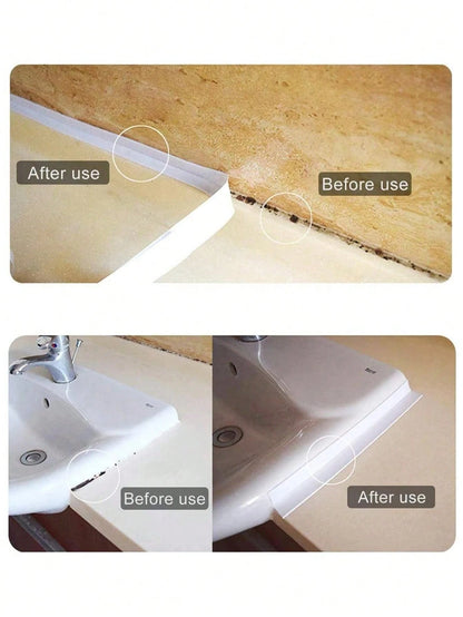 1 Roll White Waterproof Caulk Tape, Sealing Tape, Bathroom And Kitchen Sealant Home Bathroom Decor Fall Decor Back To School