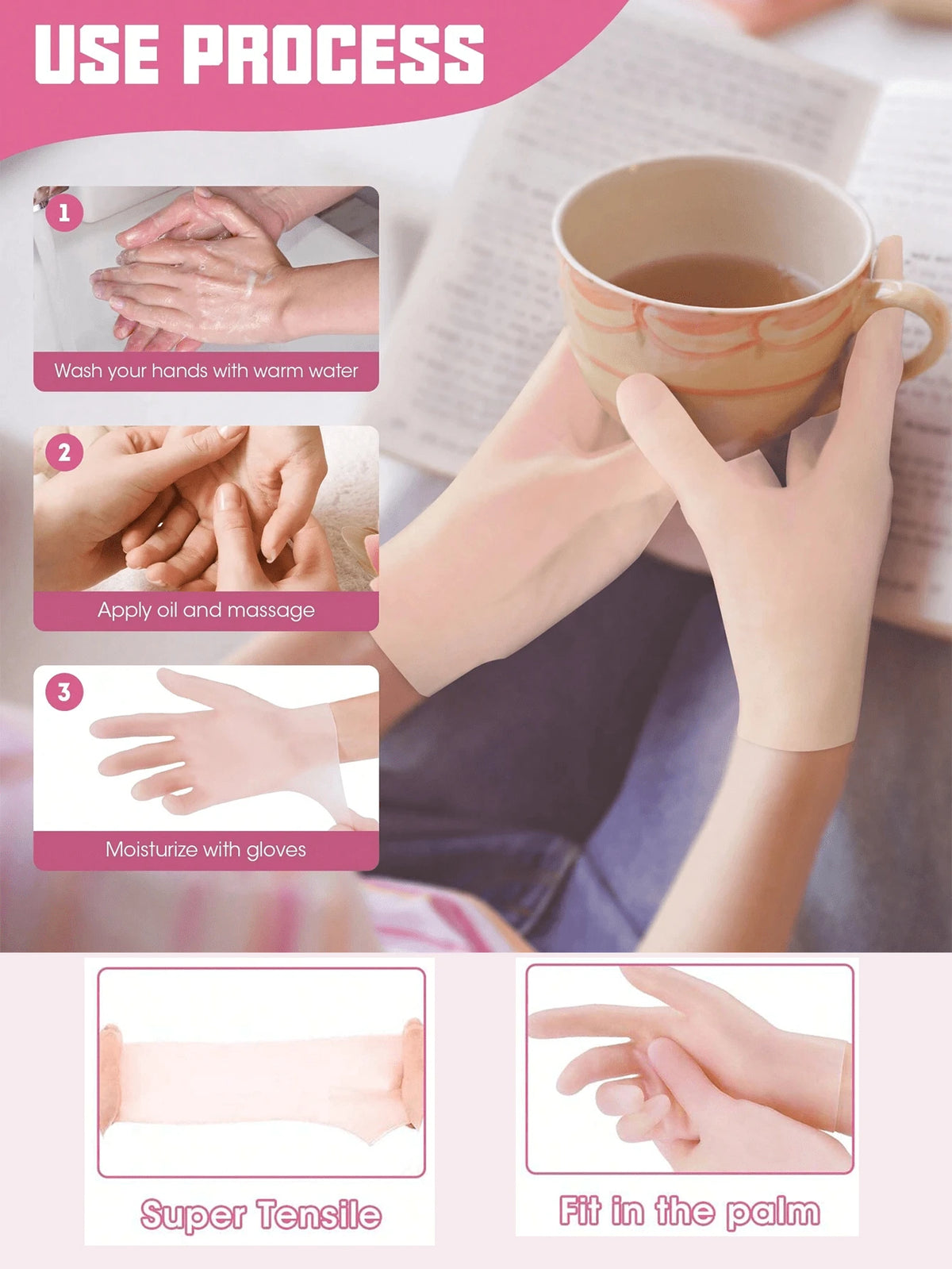 1 Set Hand And Foot Care Tools Silicone Gel Gloves And Socks For Dry Cracked Skin Softening Exfoliating Feet Hand Care Travel Accessories