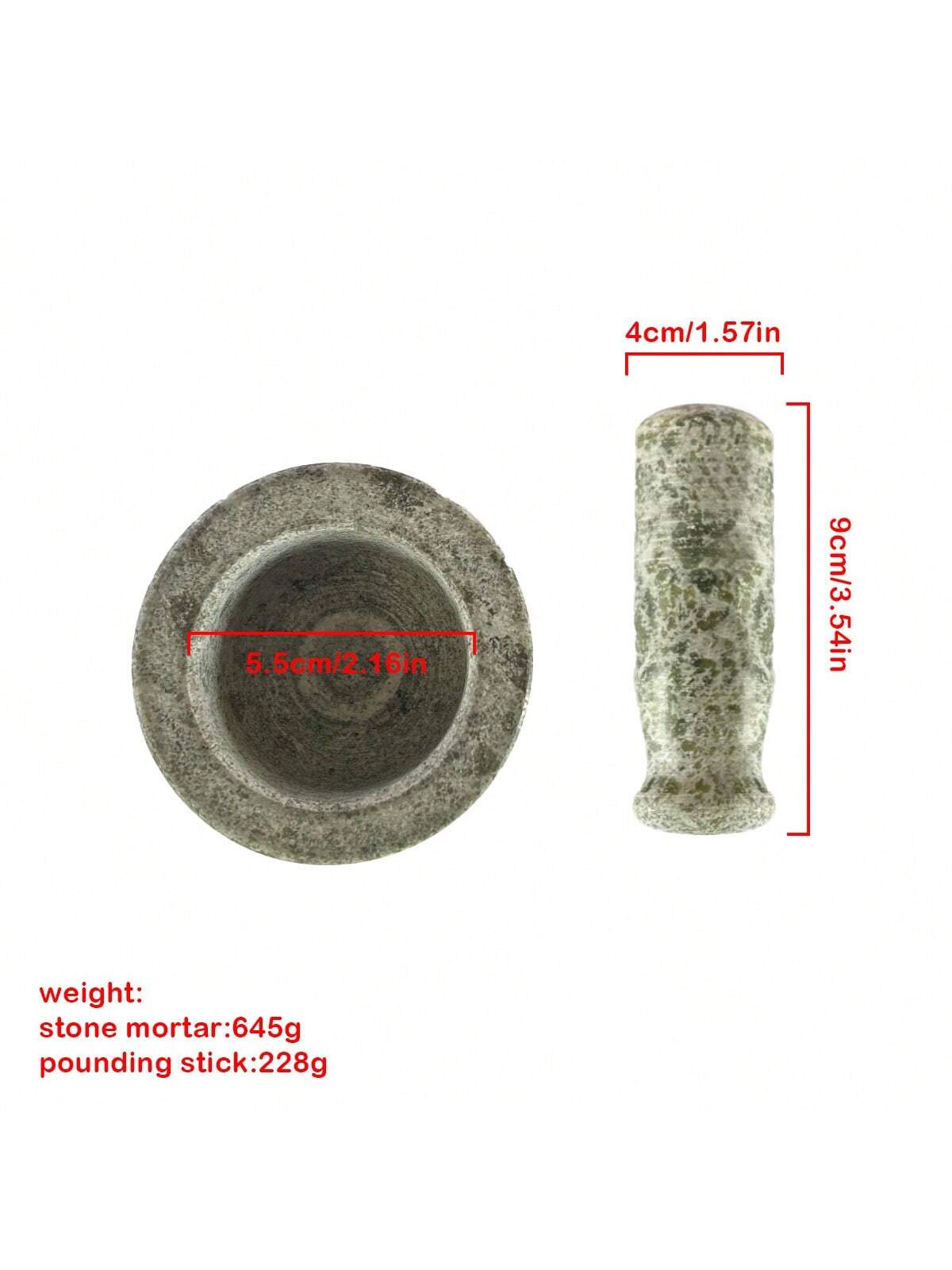 1 Set Natural Marble Mortar And Pestle, Vintage Drum Shaped Manual Garlic Masher, Natural Stone Mortar Mixing Bowl, Can Be Used For Grinding Grains, Spices, Medicine,Vegetable Fruit Tools,Kitchen Item