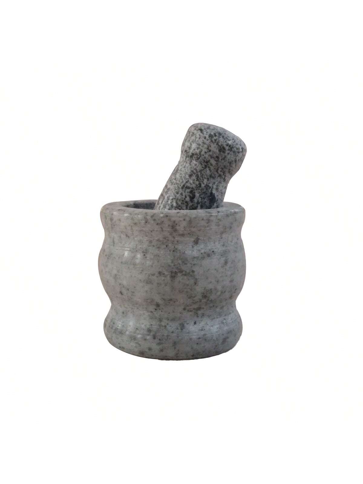 1 Set Natural Marble Mortar And Pestle, Vintage Drum Shaped Manual Garlic Masher, Natural Stone Mortar Mixing Bowl, Can Be Used For Grinding Grains, Spices, Medicine,Vegetable Fruit Tools,Kitchen Item