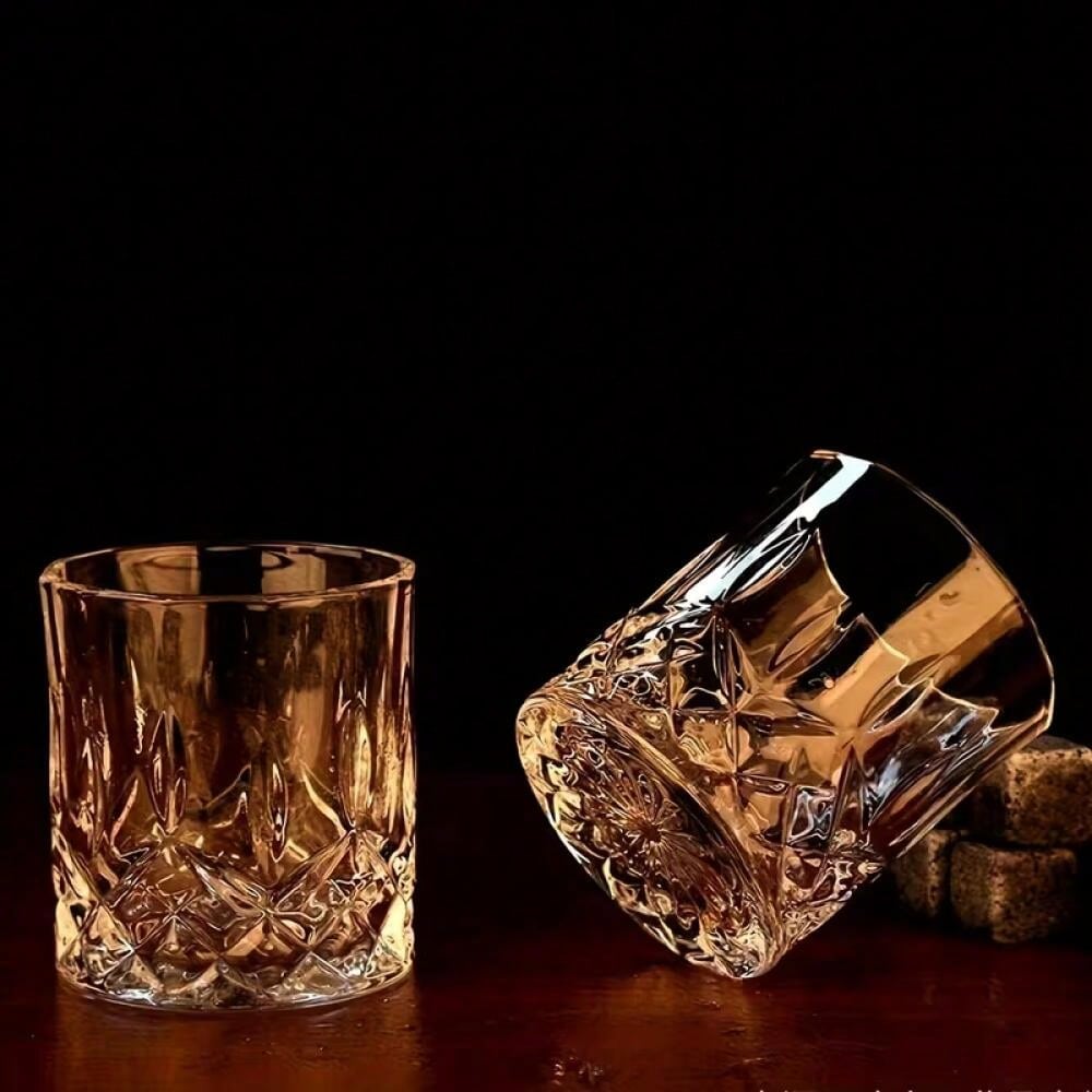 1 Set- Premium Whisky & Wine Glass Set- Smooth Cooling Stones, Stylish Glasses, Durable Ice Tong- Portable Bar Accessories For A Luxurious Drinking Experience- Complete Bartenders Dream Kit