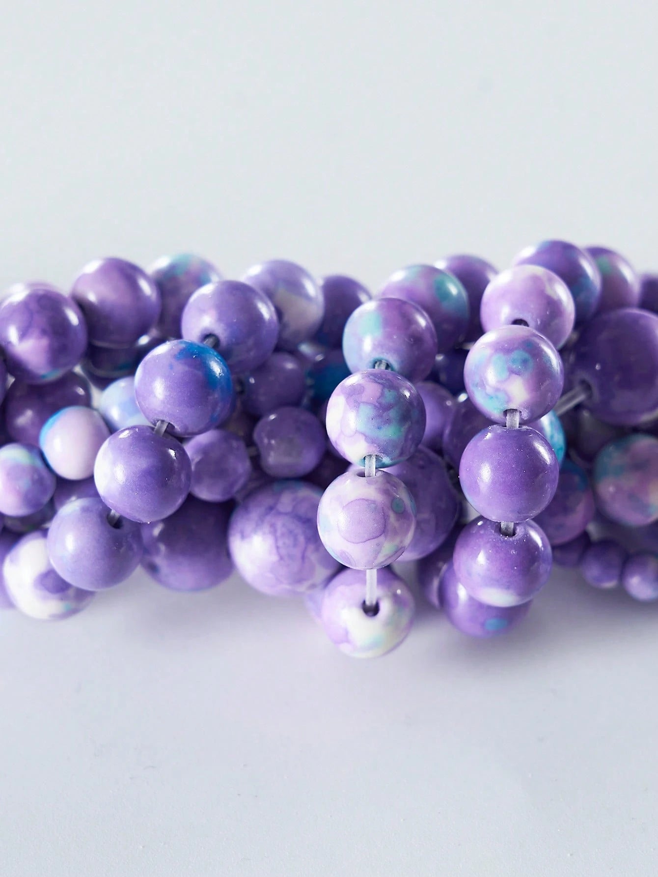 1 Strand Purple Agate Gemstone, Purple Rainbow Stones Round Beads Healing Smooth Loose DIY Charm Beads For Jewelry Making Accessories 4mm 6mm 8mm 10mm