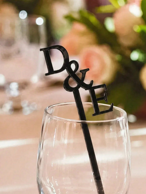 10/30/50/100pcs Customized Name Stir Sticks Wedding Supplies| Personalized Acrylic Stir Sticks| Single Letter Stir Sticks Wedding Party