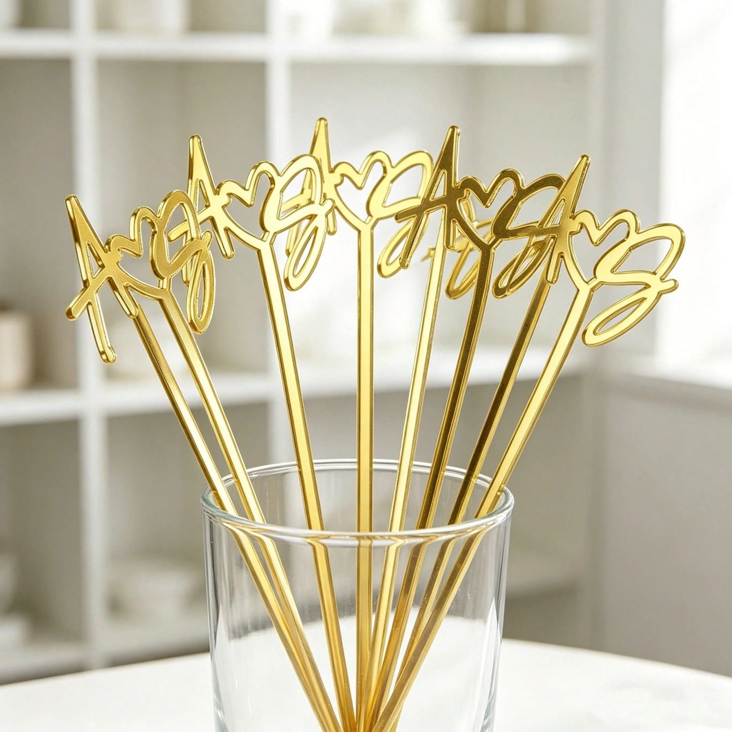 10/30/50/100pcs Customized Name Stir Sticks Wedding Supplies| Personalized Acrylic Stir Sticks| Single Letter Stir Sticks Wedding Party