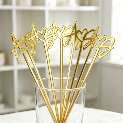 10/30/50/100pcs Customized Name Stir Sticks Wedding Supplies| Personalized Acrylic Stir Sticks| Single Letter Stir Sticks Wedding Party