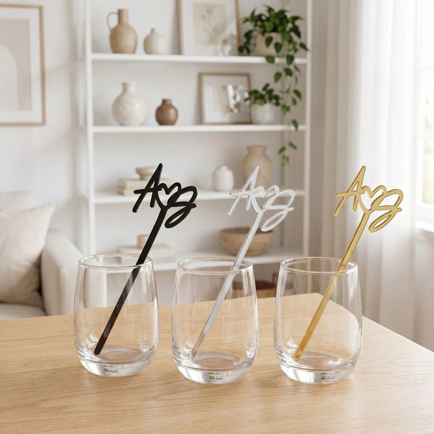 10/30/50/100pcs Customized Name Stir Sticks Wedding Supplies| Personalized Acrylic Stir Sticks| Single Letter Stir Sticks Wedding Party