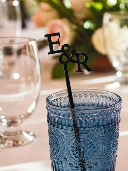 10/30/50/100pcs Customized Name Stir Sticks Wedding Supplies| Personalized Acrylic Stir Sticks| Single Letter Stir Sticks Wedding Party