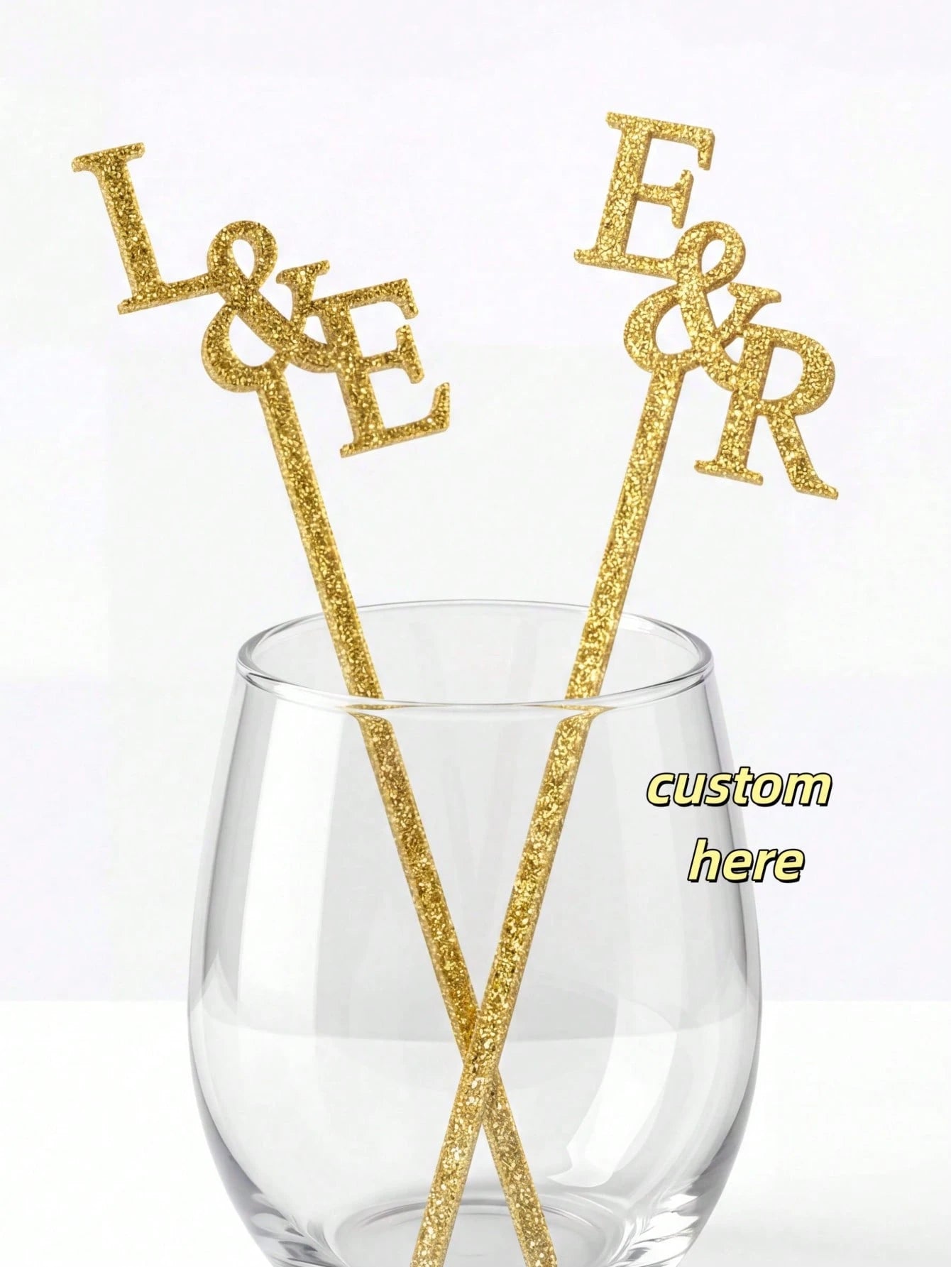 10/30/50pcs Customized Name, Personalized Acrylic Drink Stirrers, Single Letter Cocktail Stirrers For Wedding & Party,Forever Love, Mother's Day Gift, Anniversary Gift