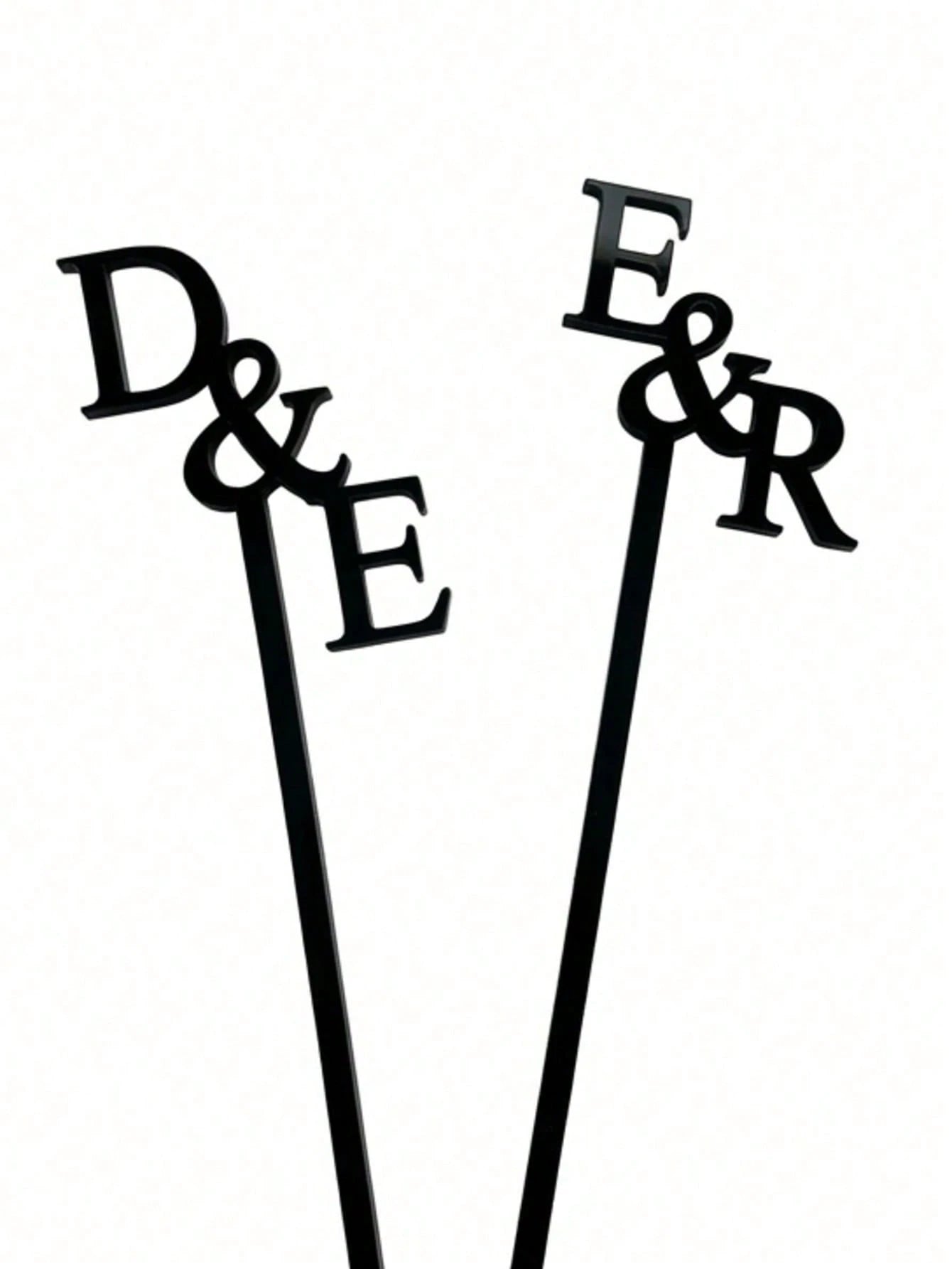10/30/50pcs Customized Name, Personalized Acrylic Drink Stirrers, Single Letter Cocktail Stirrers For Wedding & Party,Forever Love, Mother's Day Gift, Anniversary Gift