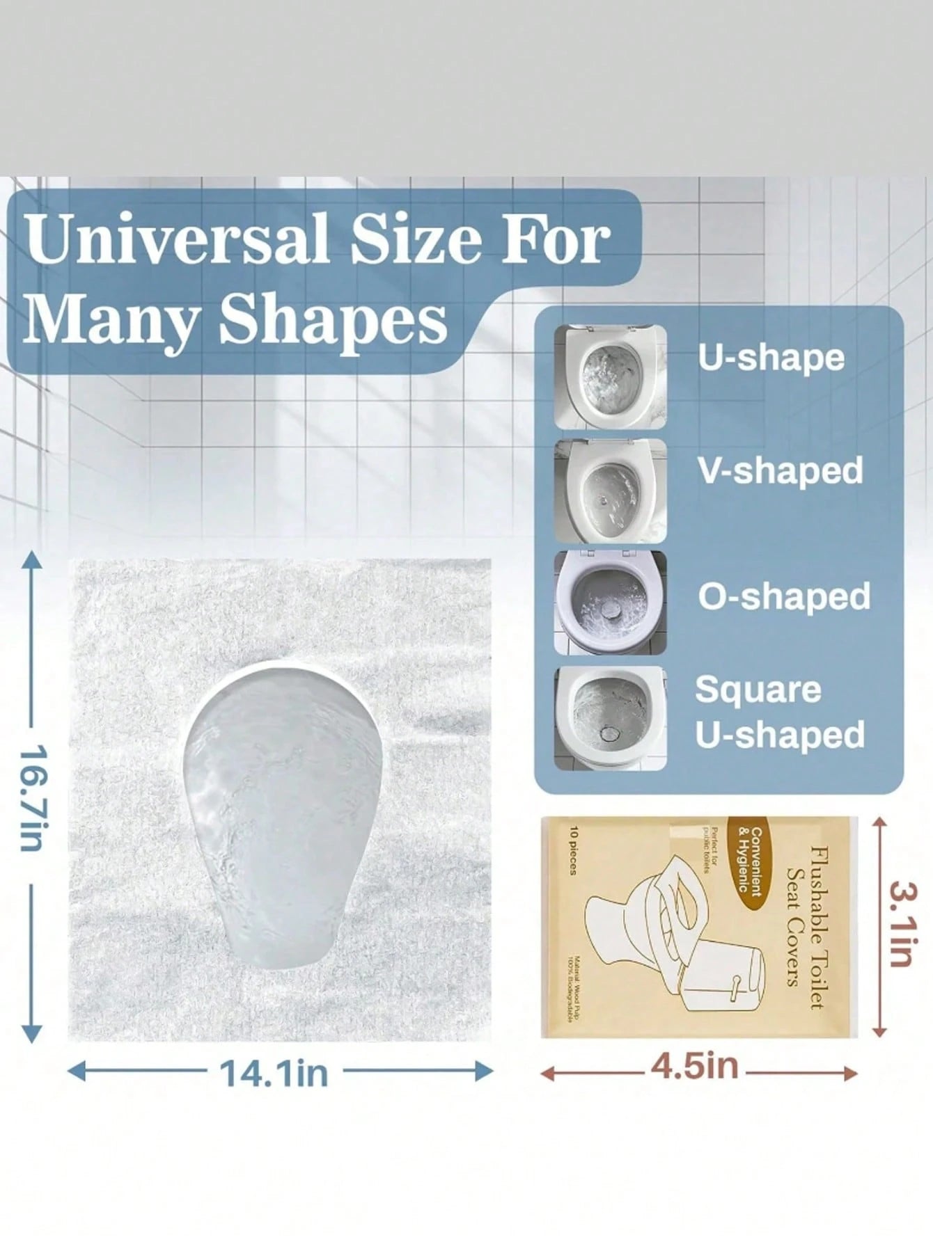 10/30/50pcs Disposable Toilet Seat Covers, Flushable Paper Toilet Seat Covers, Portable Toilet Stickers, Essential Travel Accessories, Water-Soluble Paper Toilet Seat Covers, Business Travel Toilet Se