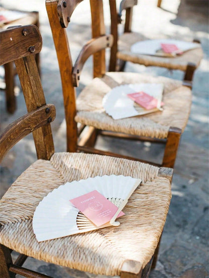 10/5/2pcs Set & 1pc Foldable Paper Hand Fan, Multipurpose Solid Color Folding Fan, Modern Collapsible Fan For Home, Performance Props, Summer