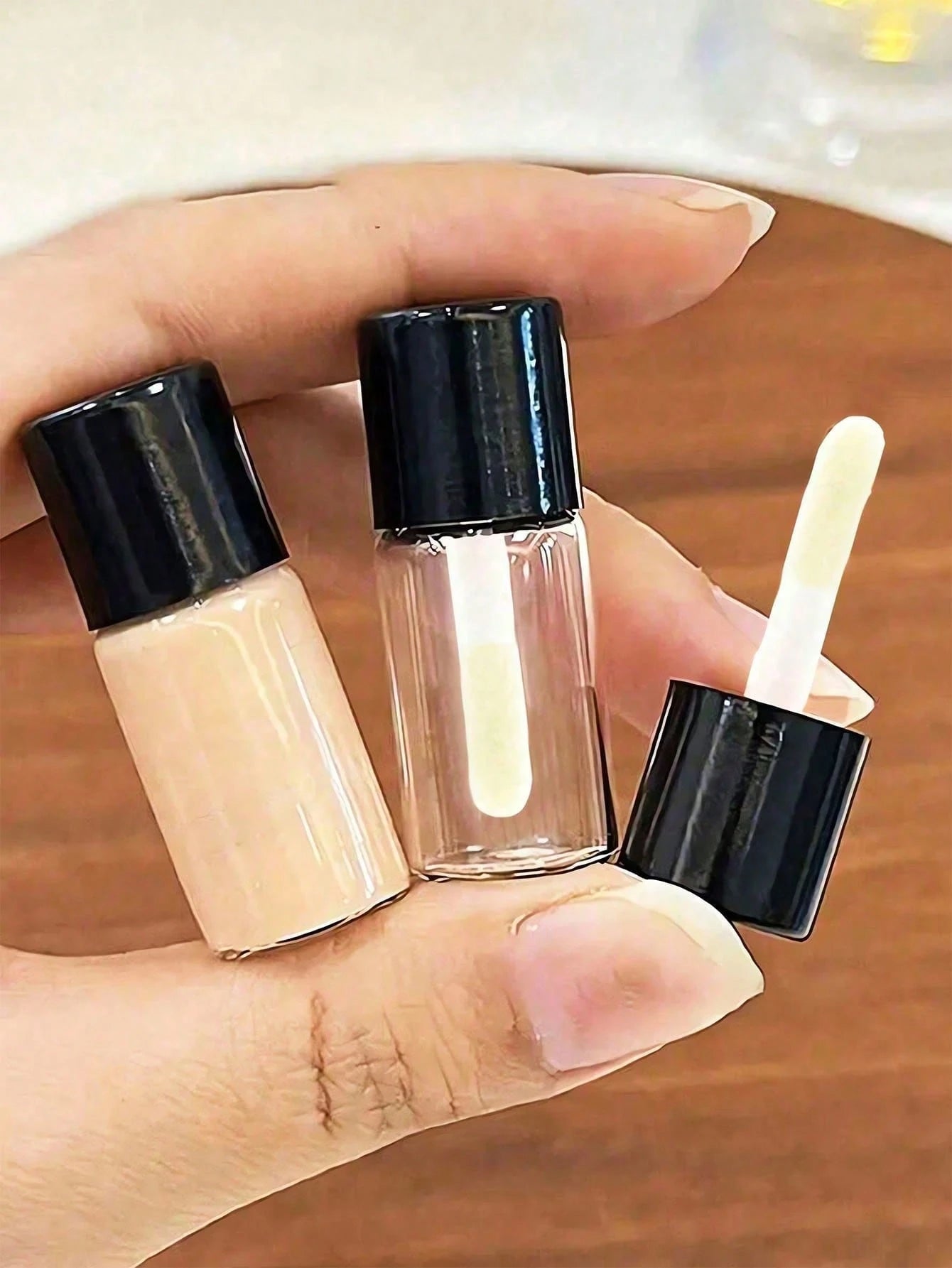10/5/3 Pieces Mini Travel Bottles For Liquid Foundation, Concealer, And Lipstick 3ml/0.1oz- With Screw Caps, Fragrance-Free, Suitable For Cosmetic Samples And Toiletries, Holiday Travel Accessories