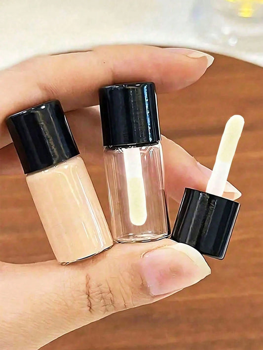 10/5/3 Pieces Mini Travel Bottles For Liquid Foundation, Concealer, And Lipstick 3ml/0.1oz- With Screw Caps, Fragrance-Free, Suitable For Cosmetic Samples And Toiletries, Holiday Travel Accessories