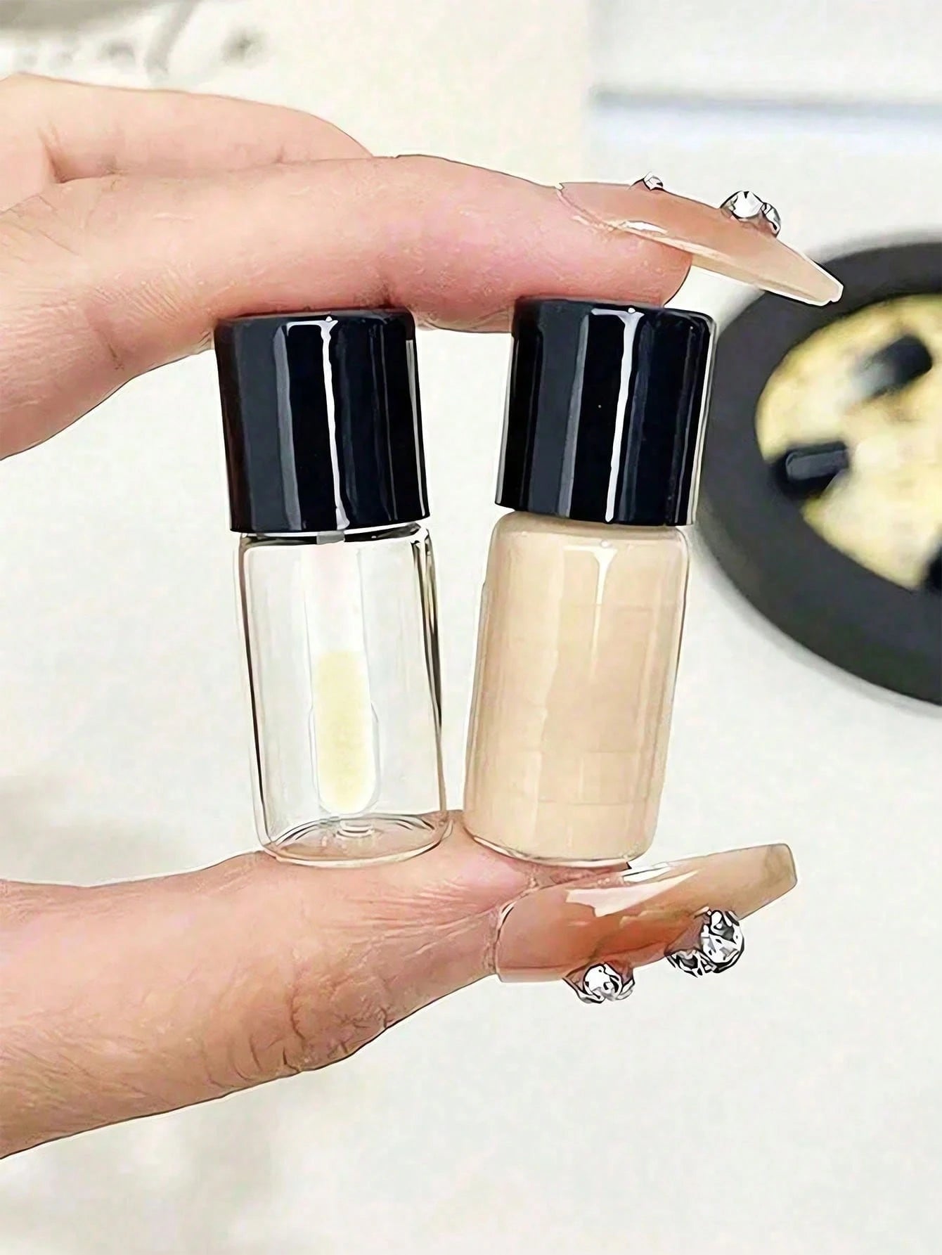 10/5/3 Pieces Mini Travel Bottles For Liquid Foundation, Concealer, And Lipstick 3ml/0.1oz- With Screw Caps, Fragrance-Free, Suitable For Cosmetic Samples And Toiletries, Holiday Travel Accessories