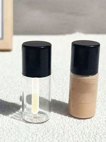 10/5/3 Pieces Mini Travel Bottles For Liquid Foundation, Concealer, And Lipstick 3ml/0.1oz- With Screw Caps, Fragrance-Free, Suitable For Cosmetic Samples And Toiletries, Holiday Travel Accessories