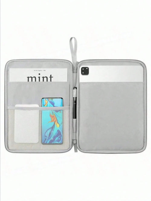 10.9 Inch Tablet Protective Case/Portable Bag, Compatible With IPad Pro M2/M1, Surface Pro 10.3 Inch X/9/8/7/6, With Accessory Pocket (10.9 Inch, Gray PU Leather) Laptop Bag/Laptop Protective Case/Lap