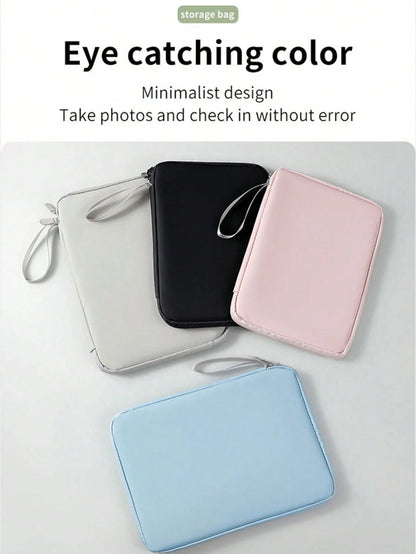 10.9 Inch Tablet Protective Case/Portable Bag, Compatible With IPad Pro M2/M1, Surface Pro 10.3 Inch X/9/8/7/6, With Accessory Pocket (10.9 Inch, Gray PU Leather) Laptop Bag/Laptop Protective Case/Lap