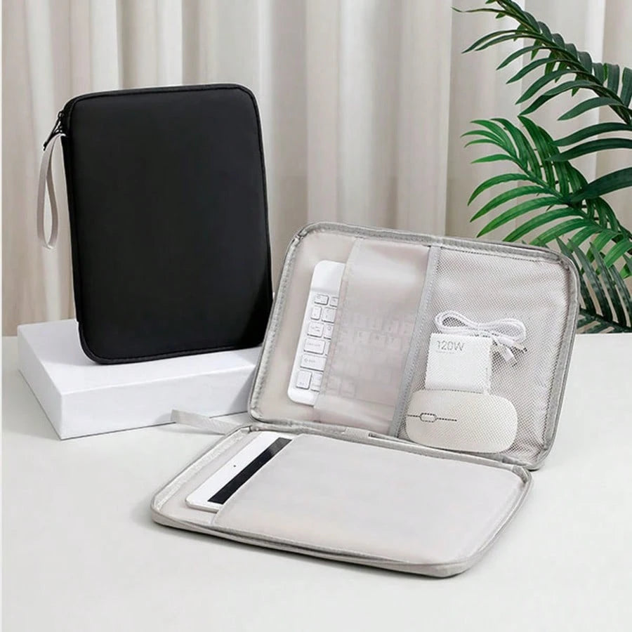 10.9 Inch Tablet Protective Case/Portable Bag, Compatible With IPad Pro M2/M1, Surface Pro 10.3 Inch X/9/8/7/6, With Accessory Pocket (10.9 Inch, Gray PU Leather) Laptop Bag/Laptop Protective Case/Lap