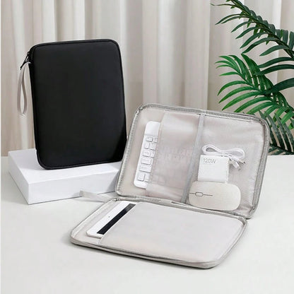 10.9 Inch Tablet Protective Case/Portable Bag, Compatible With IPad Pro M2/M1, Surface Pro 10.3 Inch X/9/8/7/6, With Accessory Pocket (10.9 Inch, Gray PU Leather) Laptop Bag/Laptop Protective Case/Lap