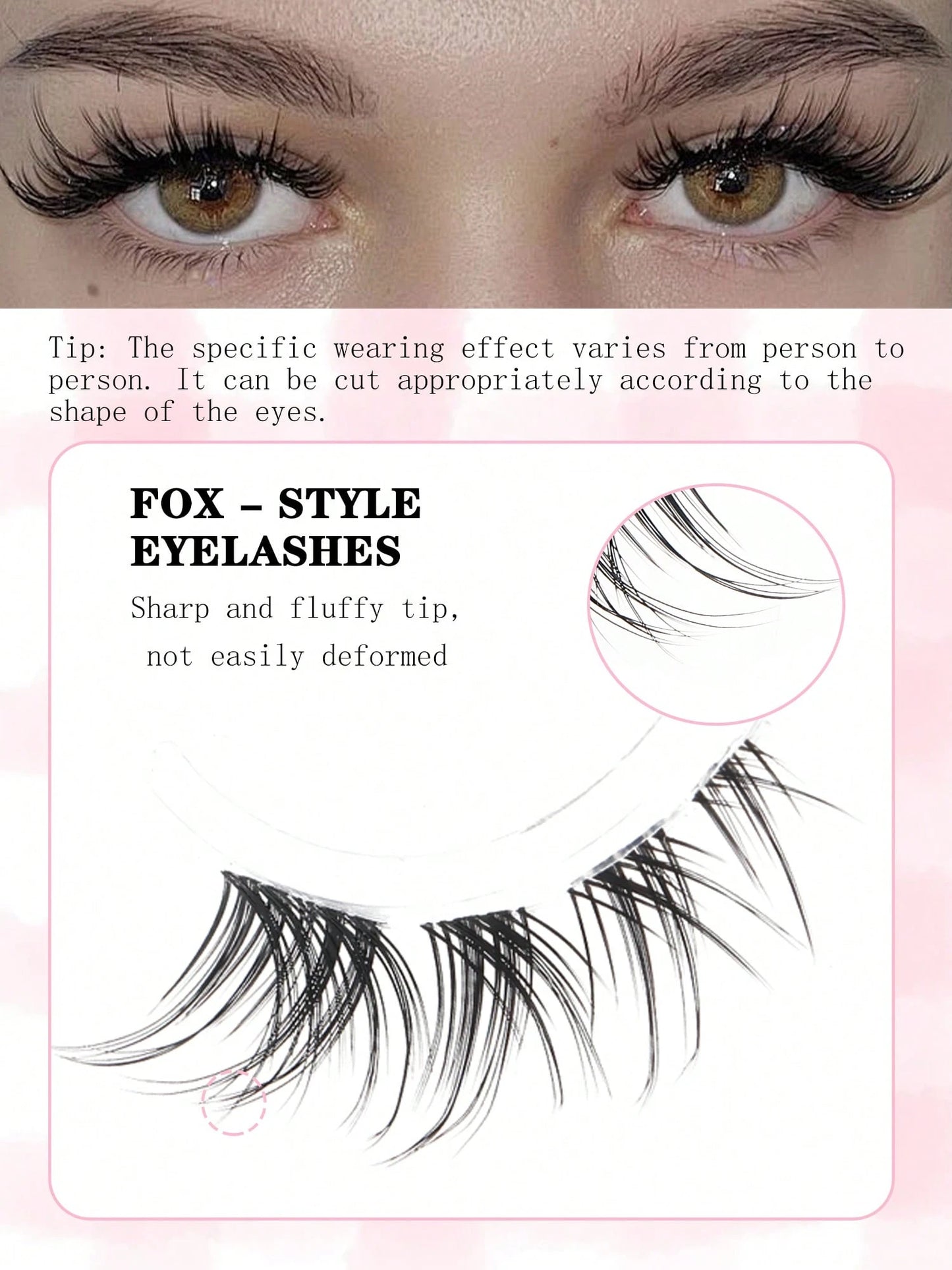 10 Pairs Of D-Curled Fluffy Clustered False Eyelashes, Fox Hair False Eyelashes, D-Curled Fluffy Mink-Like False Eyelashes, Natural And Soft, Long Eyelash Set, Mixed Set, Creating A Natural Makeup Loo