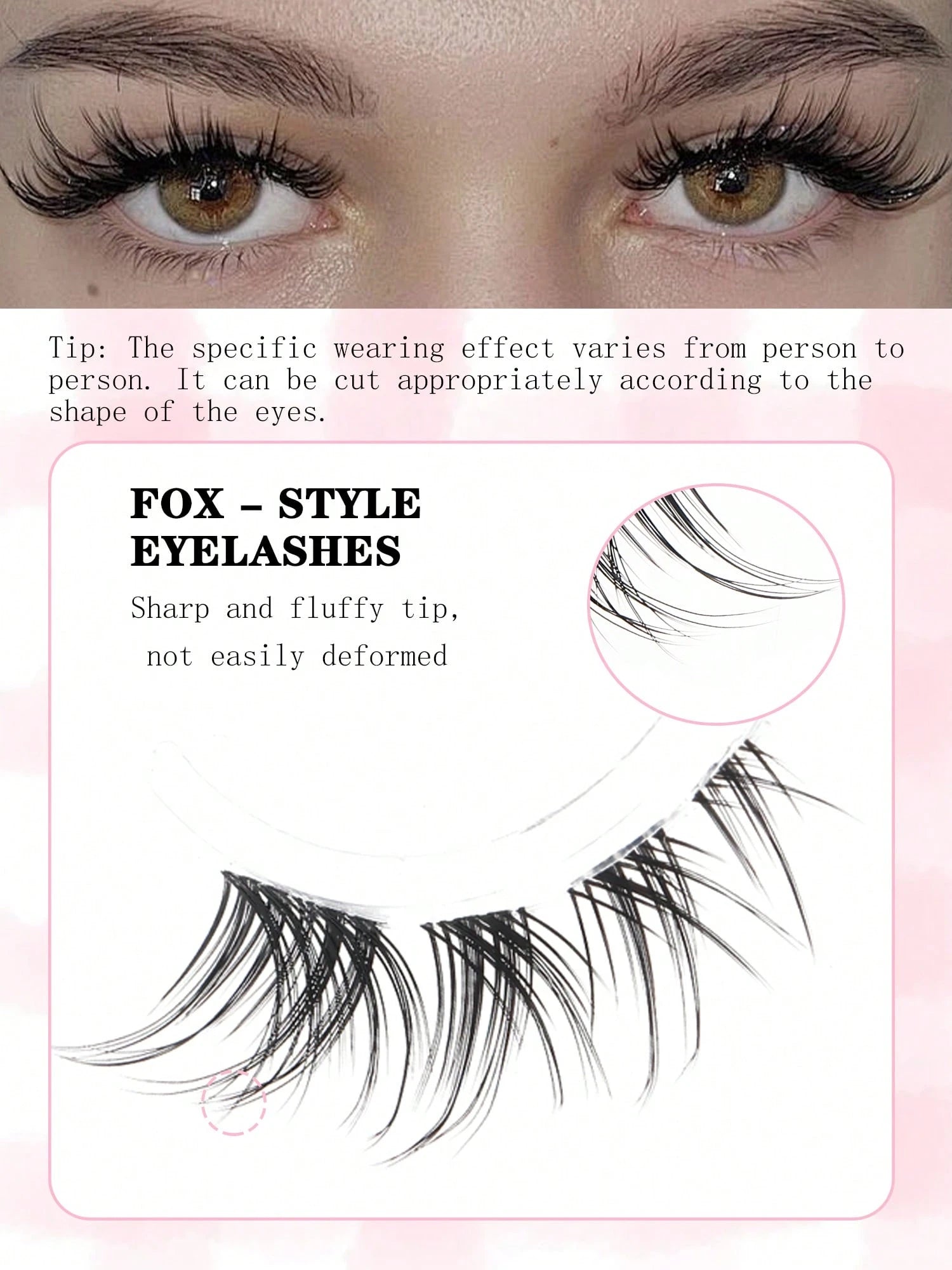 10 Pairs Of D-Curled Fluffy Clustered False Eyelashes, Fox Hair False Eyelashes, D-Curled Fluffy Mink-Like False Eyelashes, Natural And Soft, Long Eyelash Set, Mixed Set, Creating A Natural Makeup Loo