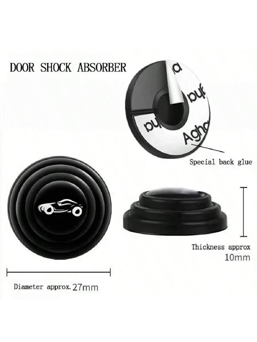10 Pcs Car Door Anti-Collision Silicone Pads Shock Absorber Gasket Anti-Shock Protection Soundproof Silent Buffer Stickers Accessories