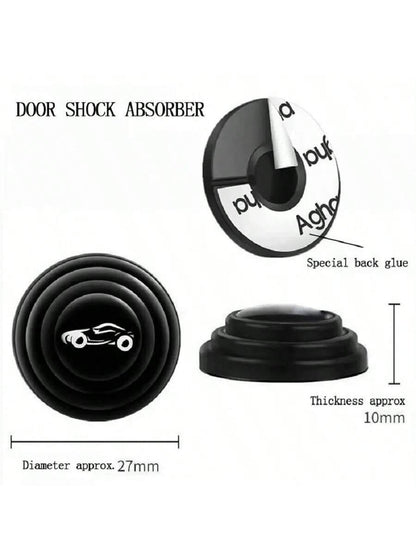 10 Pcs Car Door Anti-Collision Silicone Pads Shock Absorber Gasket Anti-Shock Protection Soundproof Silent Buffer Stickers Accessories
