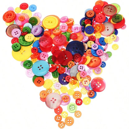 100/200/660pcs Resin Buttons For Sewing DIY Crafts Multi-Size Paintable Buttons Handmade Art Supplies For Clothing Scrapbooking Home Decor