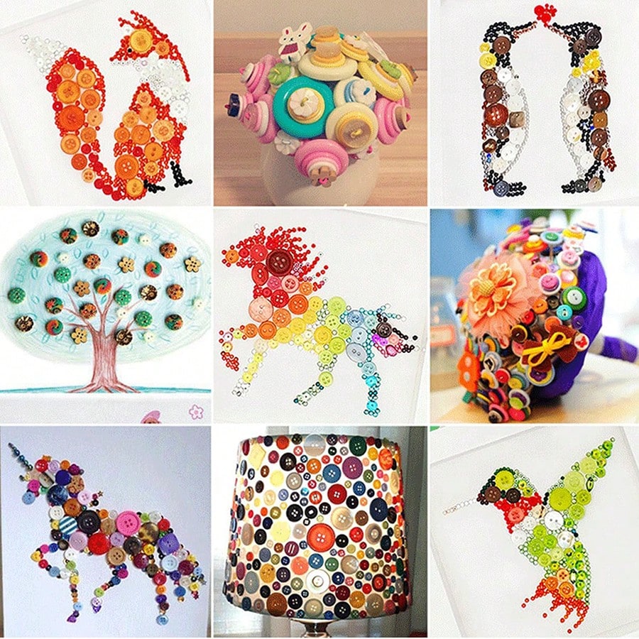 100/200/660pcs Resin Buttons For Sewing DIY Crafts Multi-Size Paintable Buttons Handmade Art Supplies For Clothing Scrapbooking Home Decor