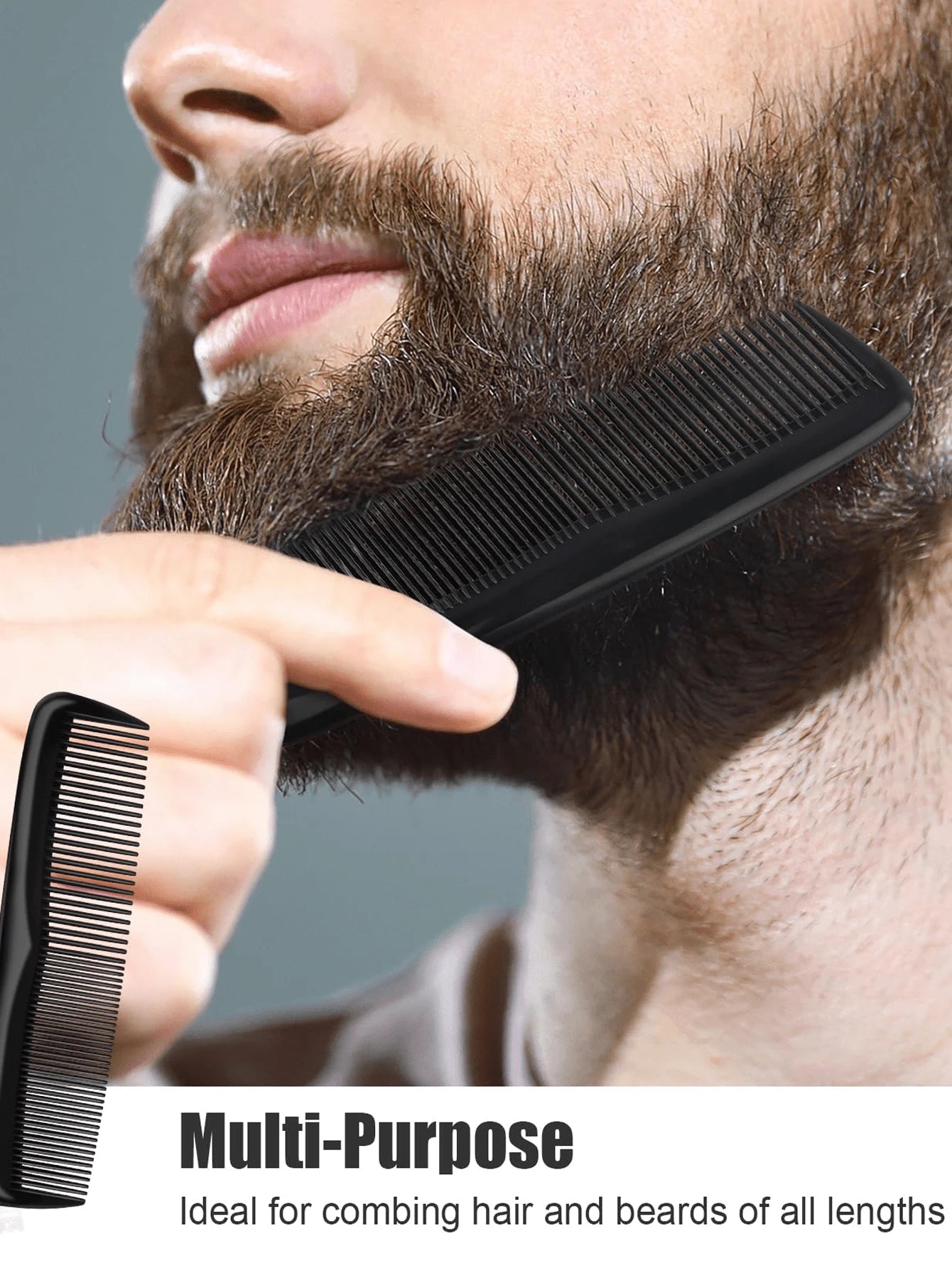 100 Pcs Bulk Hair Combs Set- Individually Wrapped Detangling Combs For Women & Men, Professional Styling Tools For Charity, Travel & Institutional Use (Black)