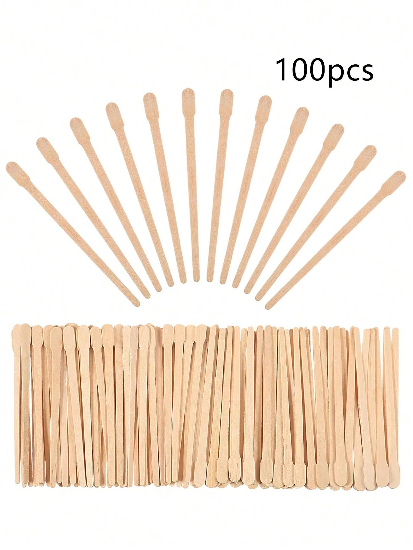 100 Pieces Wooden Wax Sticks- Body Eyebrow, Lip, Nose Small Waxing Applicator Sticks For Hair Removal And Smooth Skin Professional Spa And Home Use (Pack Of 100),Hair Products And Accessories For Ba
