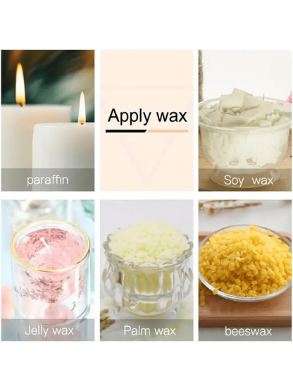 100pcs 15cm/6in Pre-Waxed Low Smoke Candle Wicks, Includes 5 Wick Holders And 60 Adhesive Dots, Suitable For Soy Wax And Beeswax, Adult Candle Making Kit