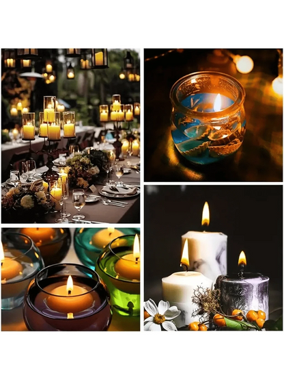 100pcs 15cm/6in Pre-Waxed Low Smoke Candle Wicks, Includes 5 Wick Holders And 60 Adhesive Dots, Suitable For Soy Wax And Beeswax, Adult Candle Making Kit