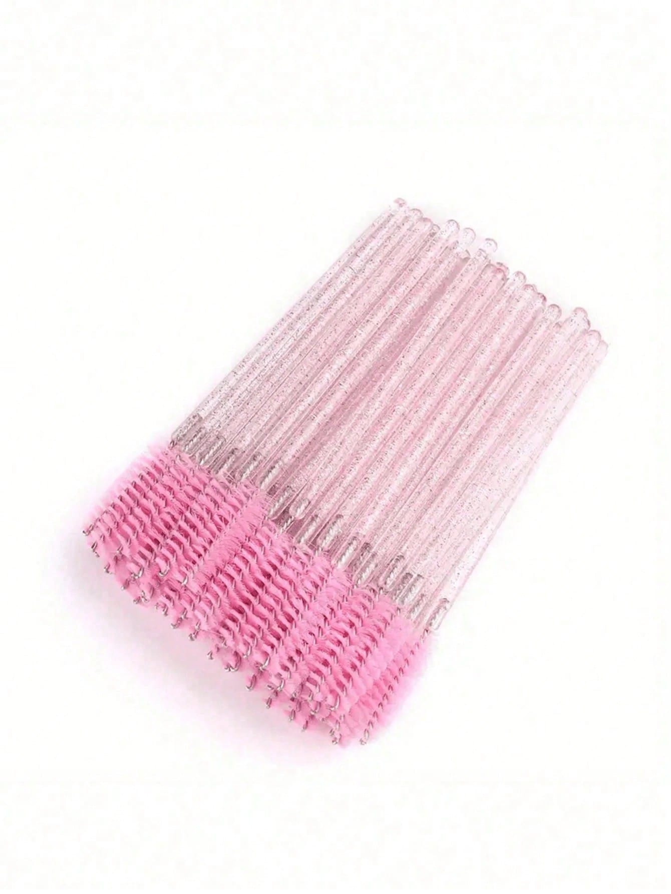 100pcs/50pcs/10pcs Disposable Eyelash Brushes Eyelash Combs Pink Crystal Eyelash Brushes Eyelash Extension Set