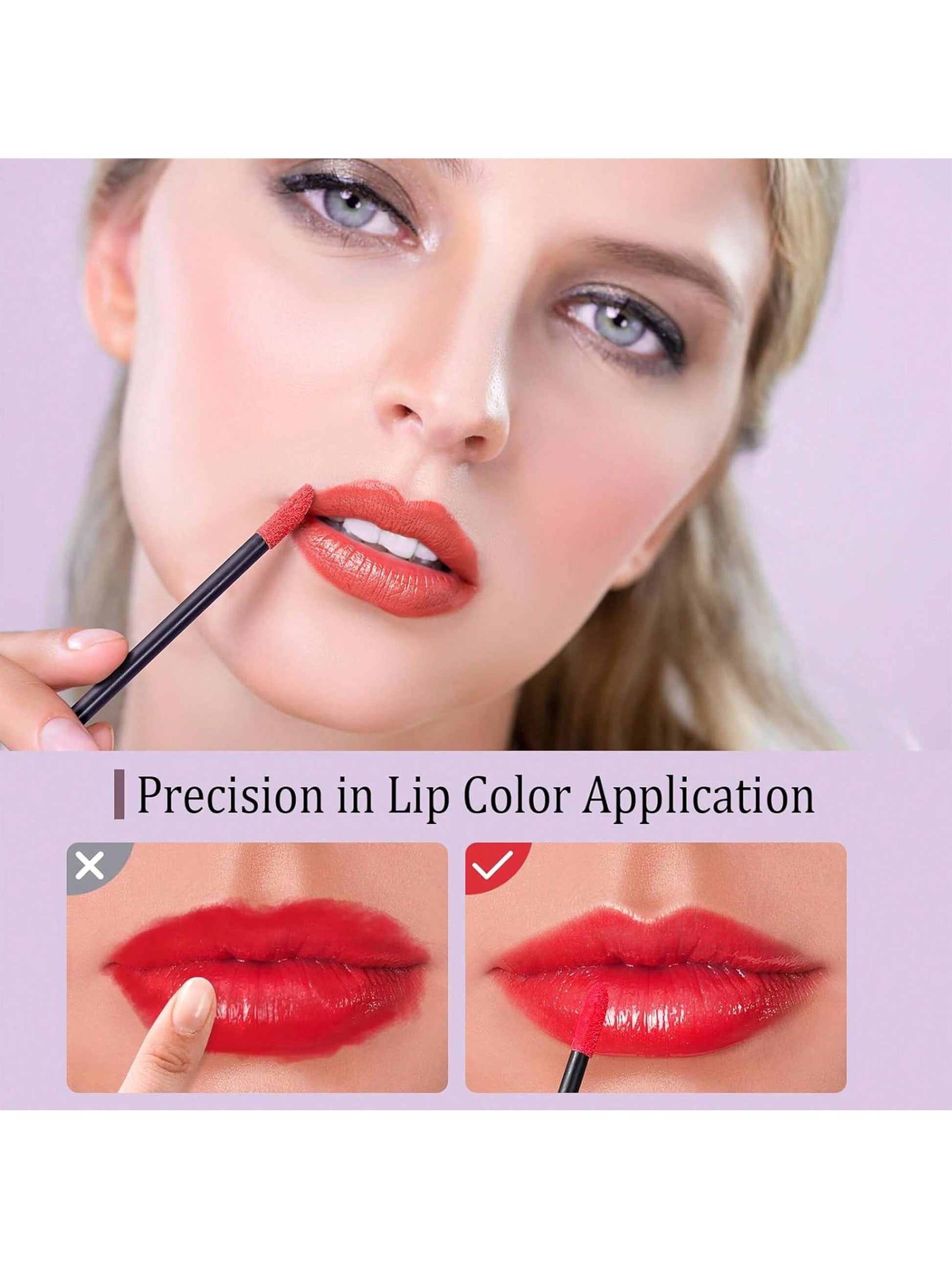 100pcs Lip Gloss Applicators With 1 Replacement Container, Lip Brush Sticks For Lipstick And Lip Gloss, Black Makeup Applicator, Cosmetic Beauty Tool Set