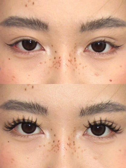 100pcs Natural Looking Soft Eyelashes Without Glue For Beginners, Cute Cartoon Pet Eyelashes Three-Part Segmented C-Curl False Eyelasheslash Clusters,Eyelash Clusters,Individual Eyelashes,Lashes,Fake