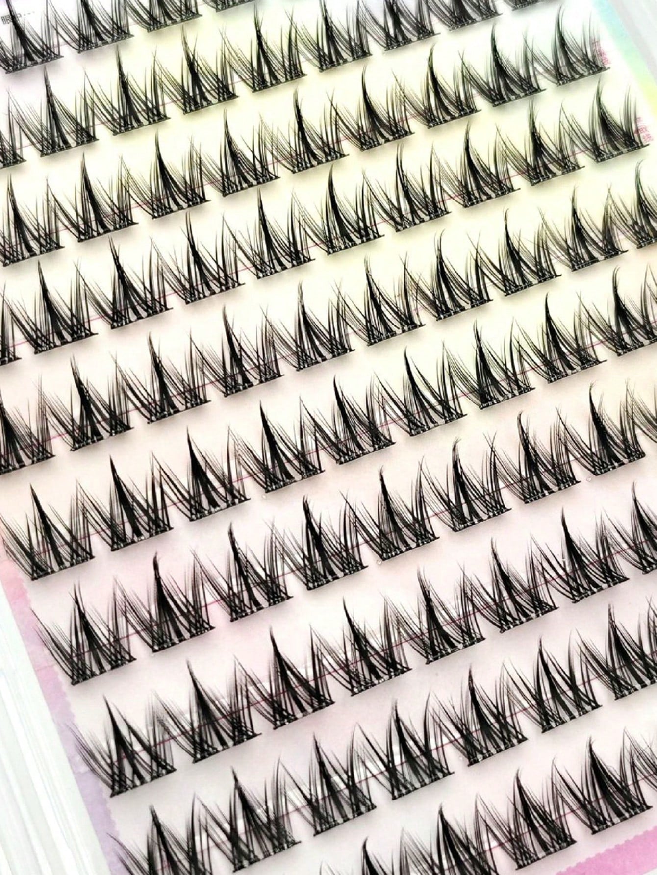100pcs Natural Looking Soft Eyelashes Without Glue For Beginners, Cute Cartoon Pet Eyelashes Three-Part Segmented C-Curl False Eyelasheslash Clusters,Eyelash Clusters,Individual Eyelashes,Lashes,Fake