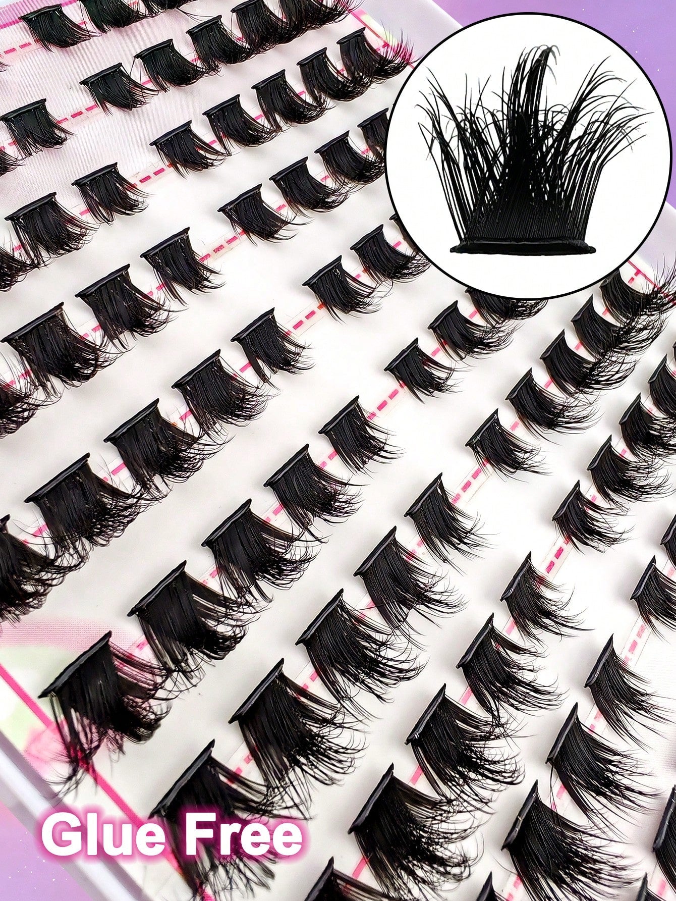 100pcs Self-Adhesive False Eyelash Clusters, 10-14mm Fluffy Cat Eye Effect Segmented False Eyelashes, Glue-Free Single Fluffy False Eyelashes, Self-Adhesive DIY False Eyelash Extensions, Glue-Free Rem