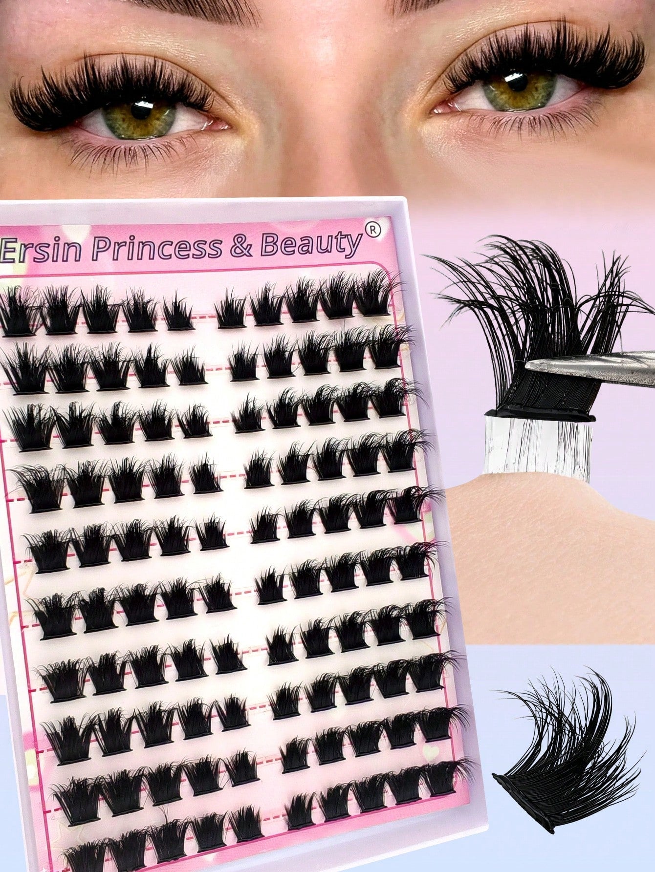 100pcs Self-Adhesive False Eyelash Clusters, 10-14mm Fluffy Cat Eye Effect Segmented False Eyelashes, Glue-Free Single Fluffy False Eyelashes, Self-Adhesive DIY False Eyelash Extensions, Glue-Free Rem