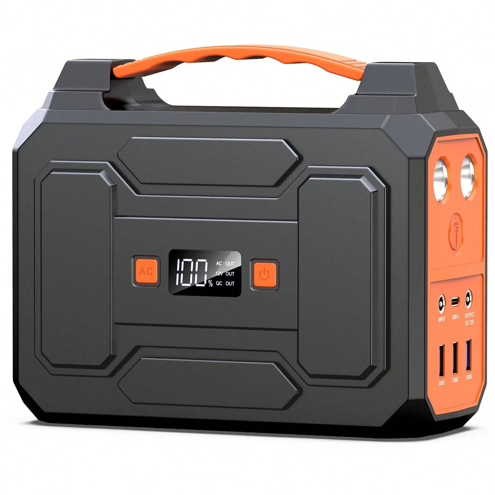 100W 146Wh Portable Power Station Solar Generator Battery Pack Fast Charging With Multiple Outlets LED Flashlight For Outdoor Camping, Road Trip, Hiking, Fishing, RV Trip, Emergency Power, Festival Gi