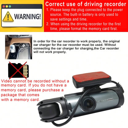 1080P Dual Lens Dash Cam Front And Rear, Night Vision, 64GB Loop Recording, Wide Angle, 3.16" IPS Screen, 24HR Parking Monitor, WDR, G-Sensor, Motion Detection